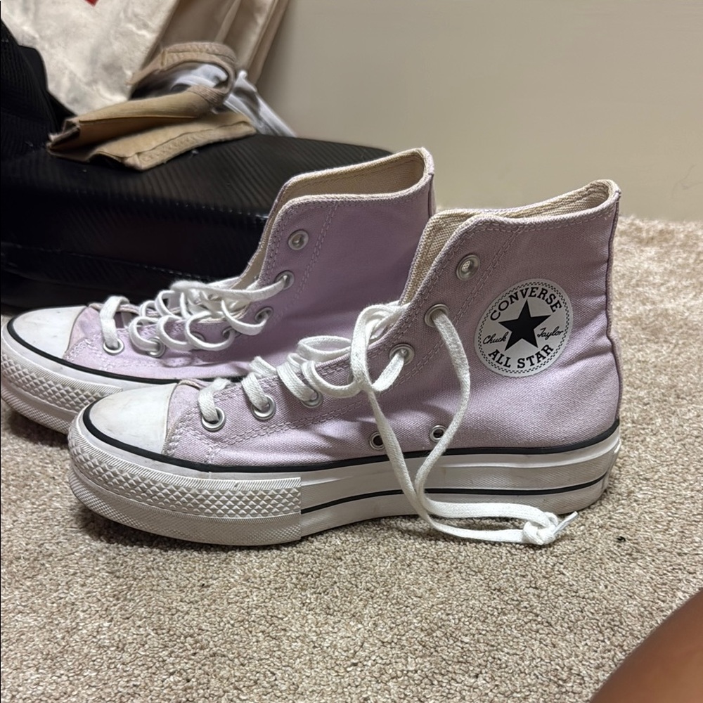 Converse Purple High-Top Sneakers Classic Canvas